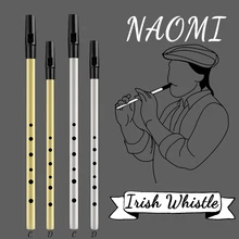 Ирландский свисток NAOMI, латунная трубка, Ключ C и D, яркий звук, шестигранный свисток, Пенни свисток, современный жестяной свисток для свистка Ирландский свисток NAOMI, латунная трубка, Ключ C и D, яркий звук, шестигранный свисток, Пенни свисток, современный жестяной свисток для свистка