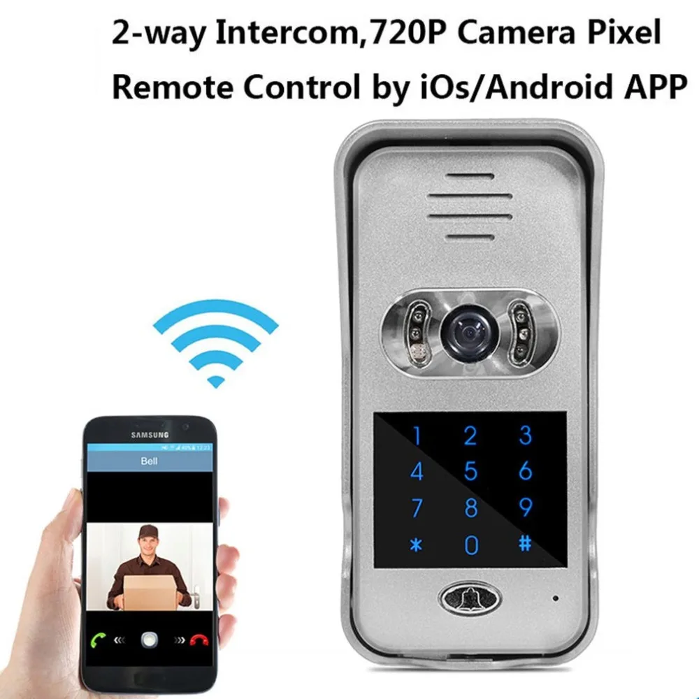

TL-WF02 WIFI Wireless Doorbell 6 LED IR Video Door Phone Doorbell Intercom System Digital Camera Security Monitor Waterproof