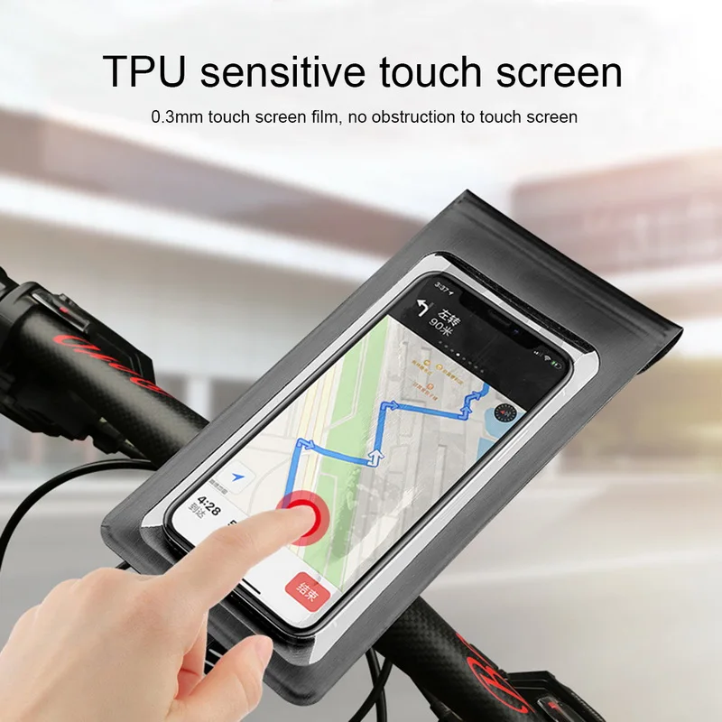 

Phone Bag Case Waterproof Cell Case Riding Phone Stand Bicycle Mobile Phone Bag Motorcycle Phone Mount Transparent Touchable