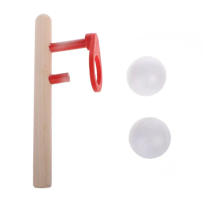Foam Ball Floating Game Blowing Air Toys Wooden Handle Whistle Children Educational Puzzle Toy R9JD 4