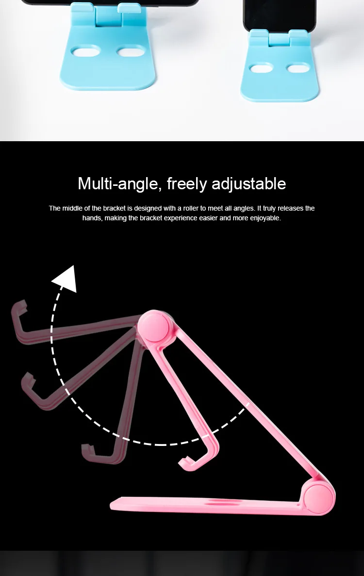 Универсальный Регулируемый держатель мобильного телефона для iPhone huawei Xiaomi samsung пластиковая подставка для телефона стол планшет Складная подставка Настольный