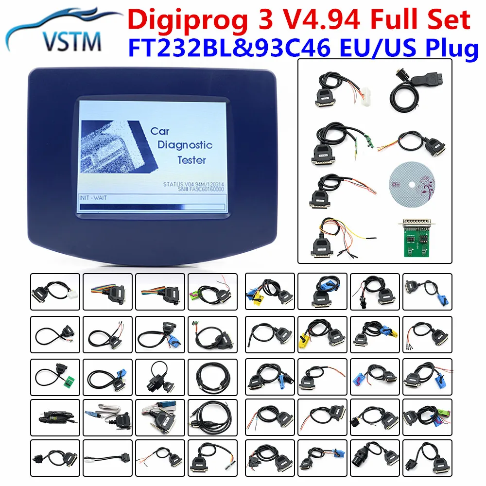 2018 новейший Digiprog3 кабель Digiprog III Основной Тестовый Кабель OBDII obd 2 для 3 Бесплатная