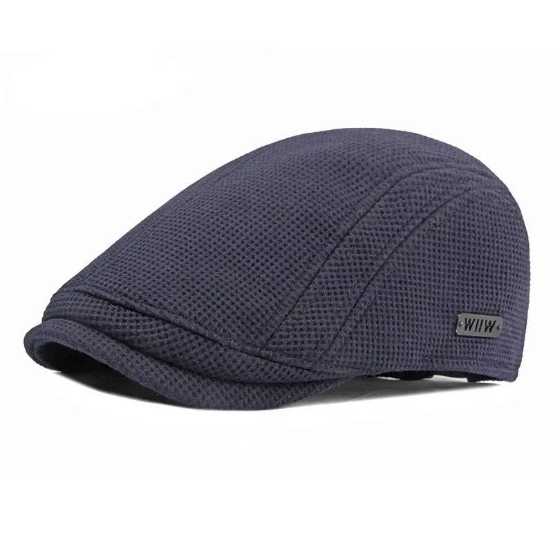 

Fashion Hat For Men's Newsboy Cap Knitting Beret Hats Winter Men Hat Casquette Homme Flat Cap Dad Peaked Caps