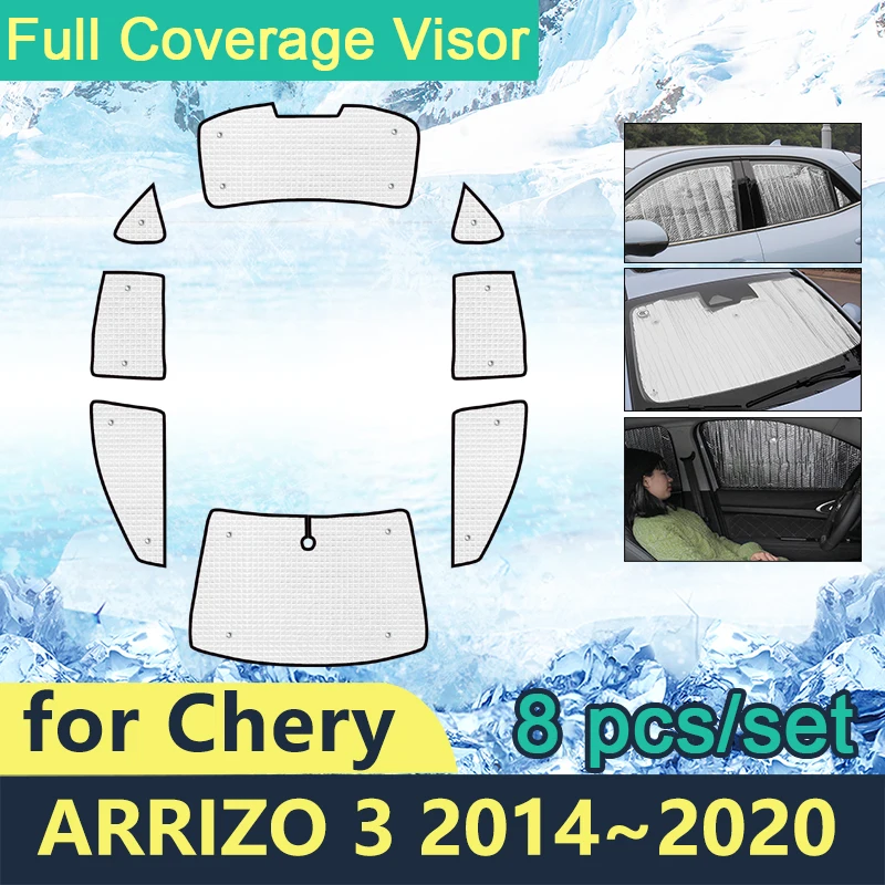 

Full Cover Sunshades For Chery Arrizo 3 2014 2015 2016 2017 2018 2019 2020 Car Windshield Accessories Sun Protection Windows