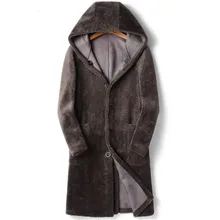 Шерстяное пальто, зимняя куртка, мужские длинные пальто из настоящей овчины, двухсторонняя замшевая куртка Chaqueta LSY088321 MY1603