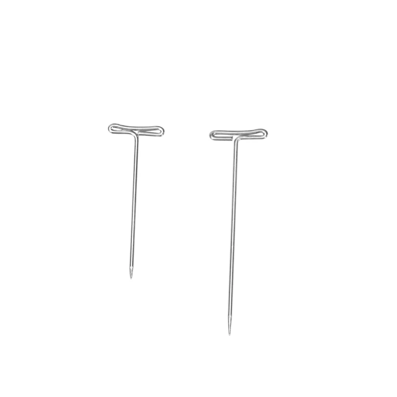 100 Pack Wig T-Pins - 2 Inch Stainless Steel Pins for Wigs, Foam