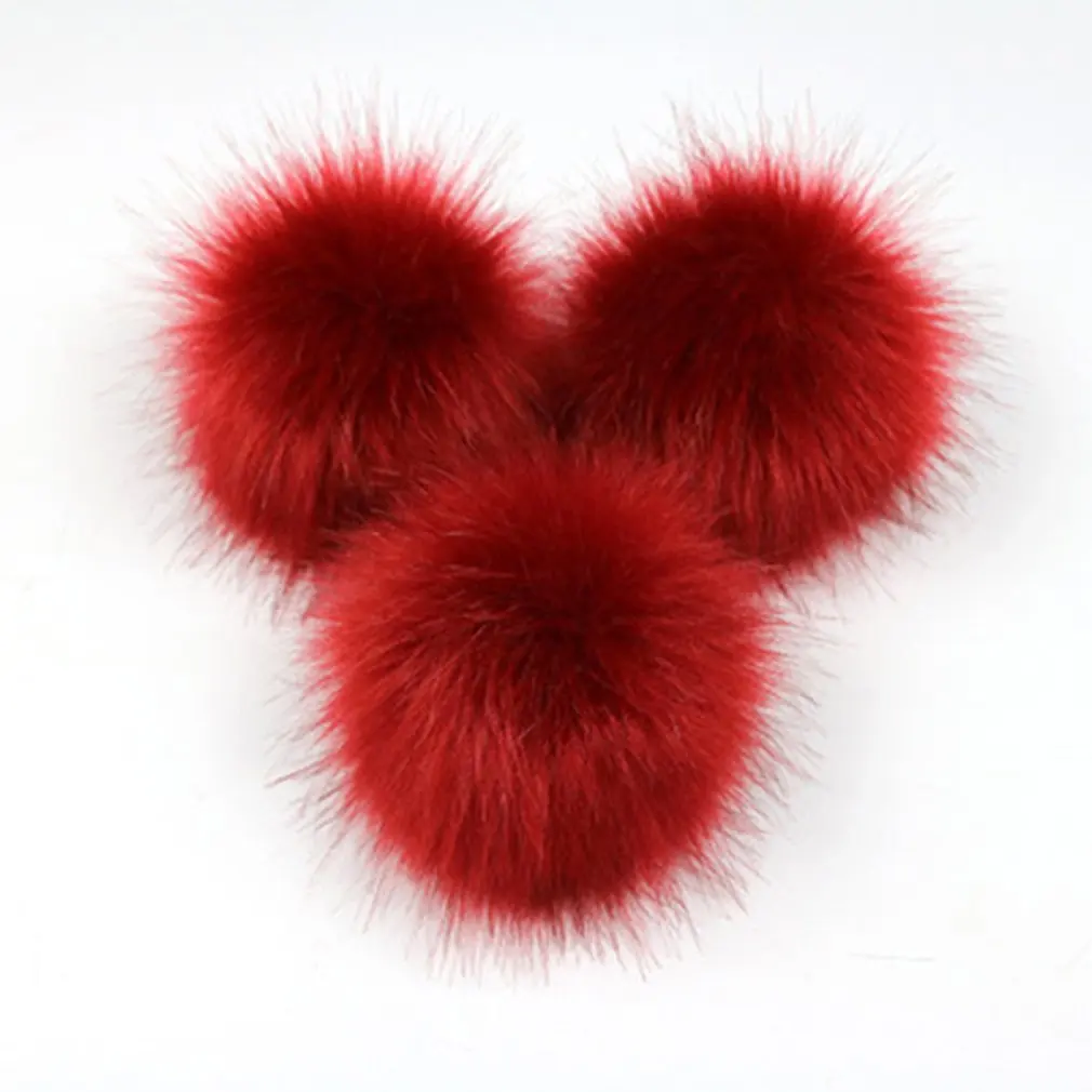 

Cute Fox Fur Pompom Removable Fur Fluffy Bobble Ball with Press Button for DIY Hats Caps Bags Clothes Shoes Decor 2018