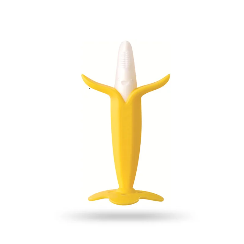 banana yellow bulk Банан стоматологический клей уровень еды силикагель детский стоматологический клей ребенок молярный зуб хороший укус Прорезыватель музыка банан зуб - Цвет: banana yellow bulk