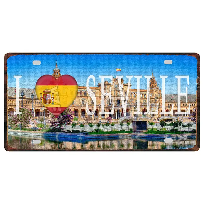 Spanish Metal Sign Bienvenidas Wall Art Plaque Espanol 