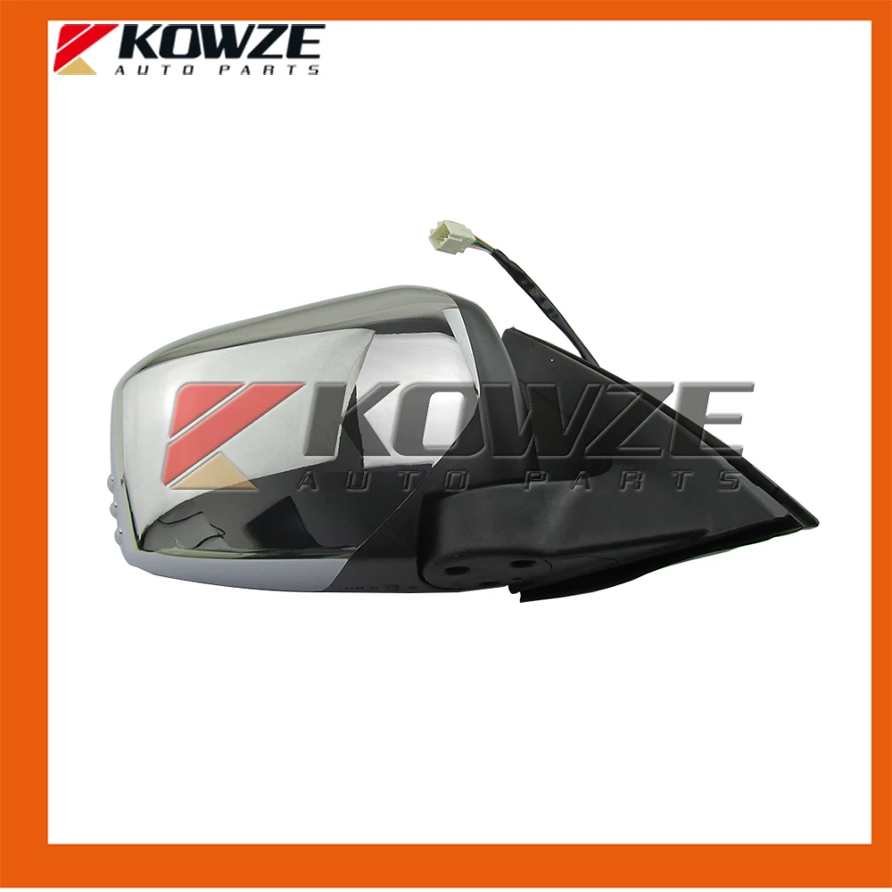 Chrome Mirror 5 Wires Electric Control Angle Adjusting Rearview Backup
