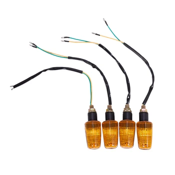 

Universal Motorcycle Turn Signal Light Blinker Bulb 12V Amber for Honda Kawasaki Suzuki Yamaha Flasher Lamp 4Pcs