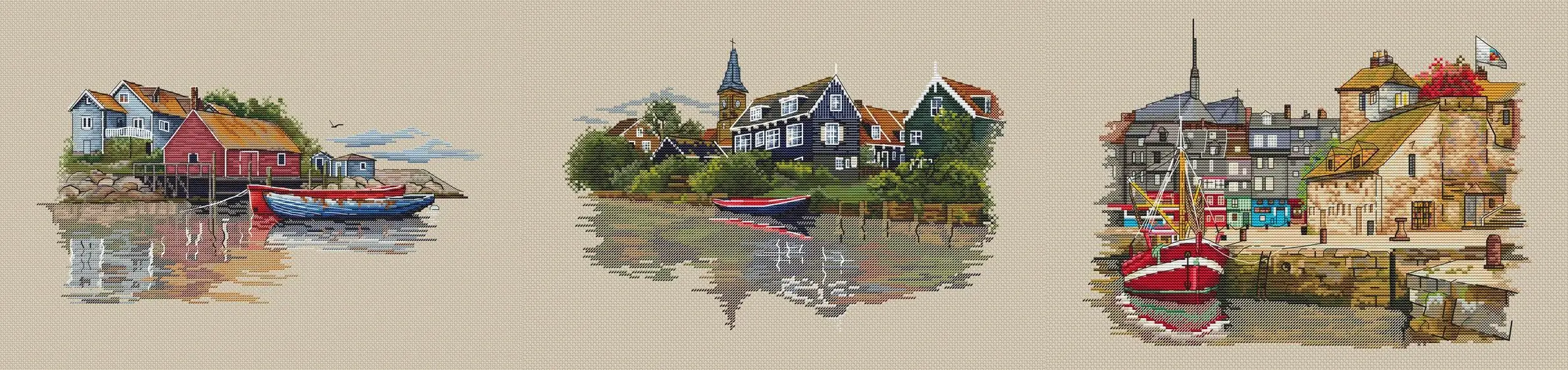 Needlework cross stitch kit DIY embroidery flower rural landscape