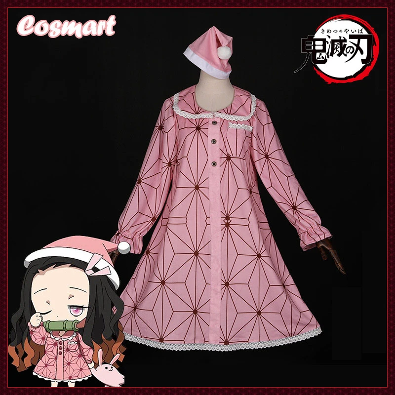 Anime Demon Slayer Kimetsu No Yaiba Kamado Nezuko Kawaii Lolita Sleepwear Dress Soft Collar Jacket New 19 Aliexpress