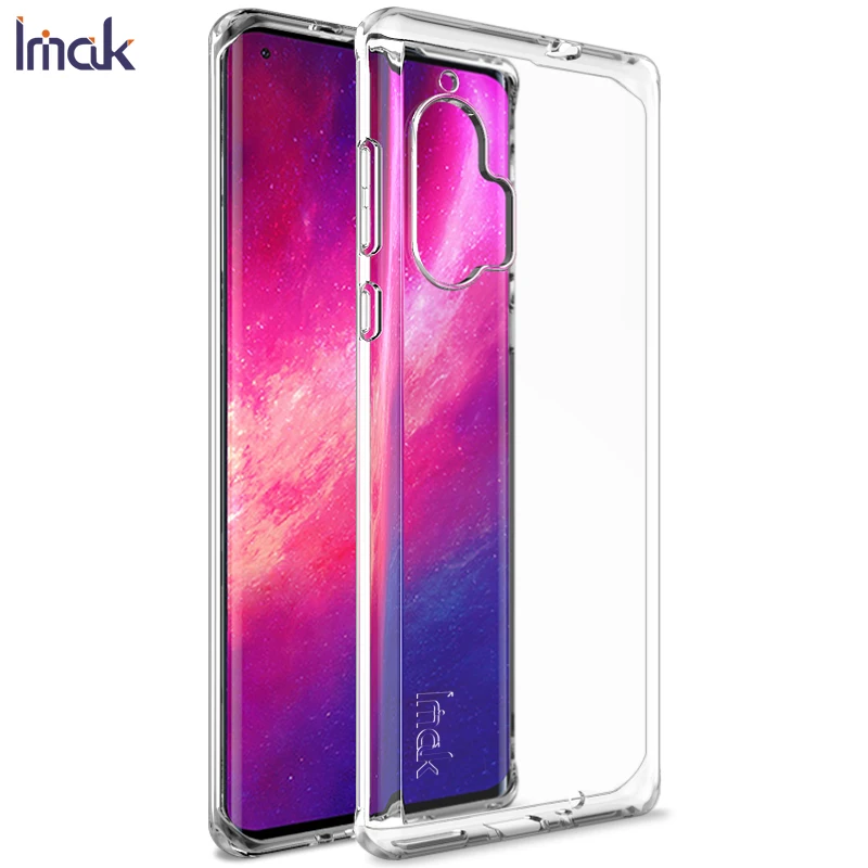 Мягкие прозрачные чехлы IMAK из ТПУ для Motorola Moto Edge + Plus прозрачный чехол телефона