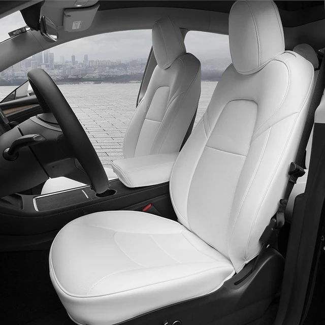 Tesla Modell Y 3 Custom Fit Auto Sitz Abdeckung Zubehör Spezifische Für  Modell 3 Voll Abgedeckt Hohe Qualität Leder Für 5 sitze Modell - AliExpress