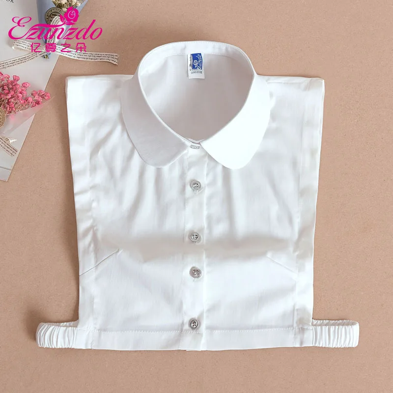 

2023 Solid Color White Black Fake Collars for Women Detachable Collar Vintage Half Shirt Tops Vest-type False Collars Femme