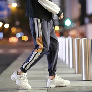 

2019 New Korean Version Of The Autumn Japanese Small Feet Nine Points 100% Cotton Loose Street Simple Couple Casual Pants