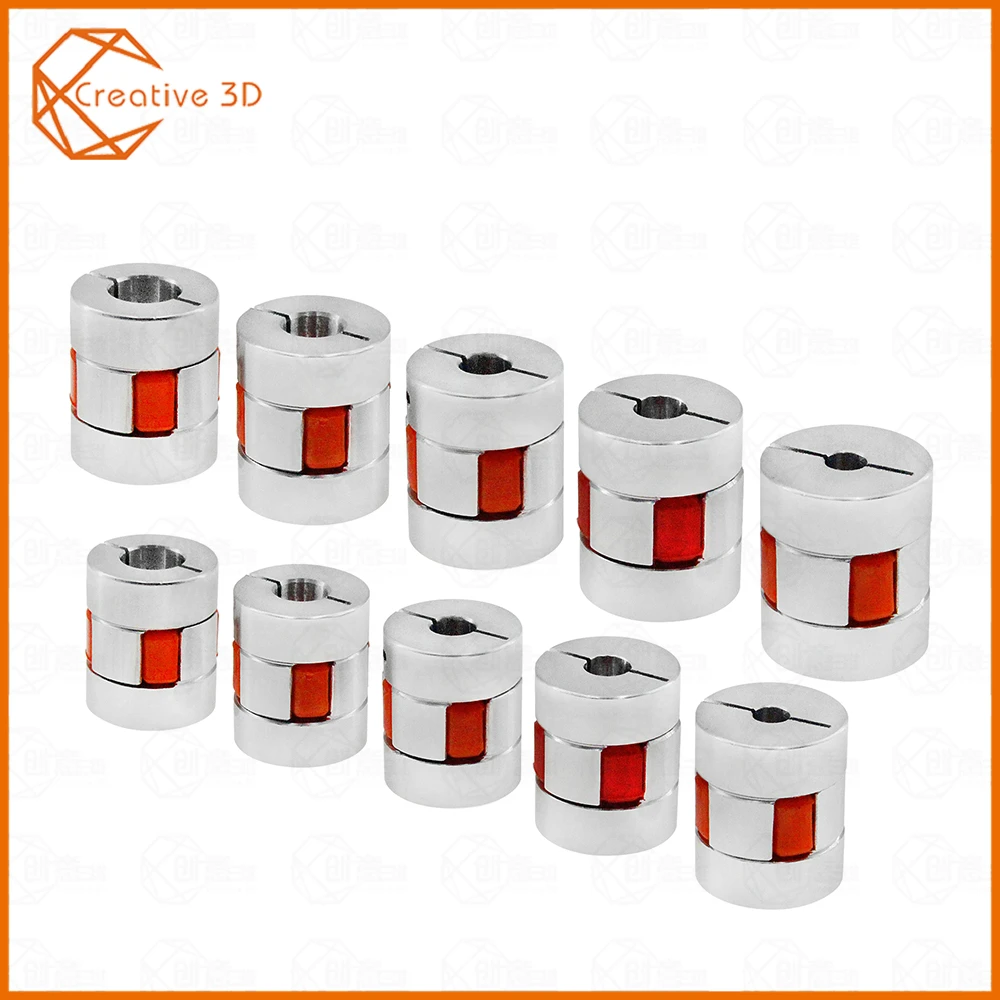 

3D Connector Flexible Coupler XB Coupler Aluminium Plum Flexible Shaft Plum blossom Coupling D20L25 5x5 Motor Connector 3D part