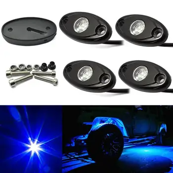 

9W Monochrome Chassis Light Blue Led Car Motorcycle Wrangler Wheel Eyebrow Car Bottom Atmosphere Light Car Accessories