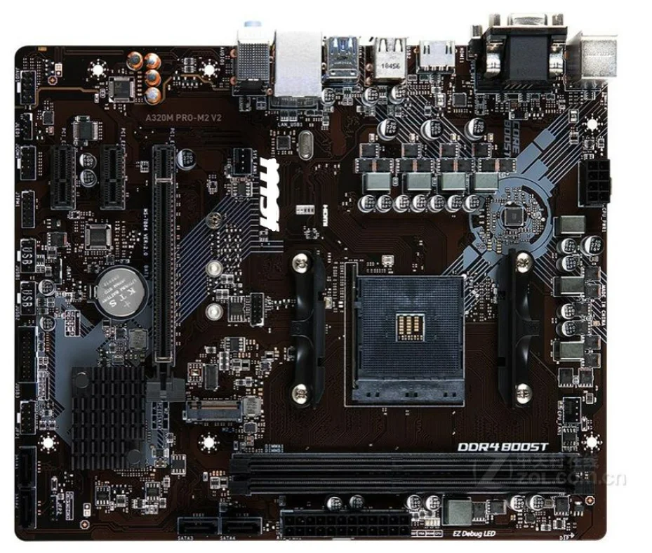 Новая материнская плата A320M PRO-M2 V2 Socket am4 ddr4 память rams M.2 SATAIII ssd + VGA DVI PCI-E 3 0 X16