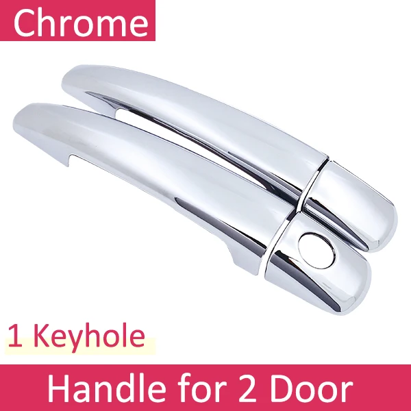 Handle 2 Door Хромовые автомобильные дверные ручки крышки для peugeot 407 sw 2003~ 2010 Роскошная накладка комплект внешние аксессуары 2004 2005 2006 2007 2008 2009 - Название цвета: Handle 2 Door