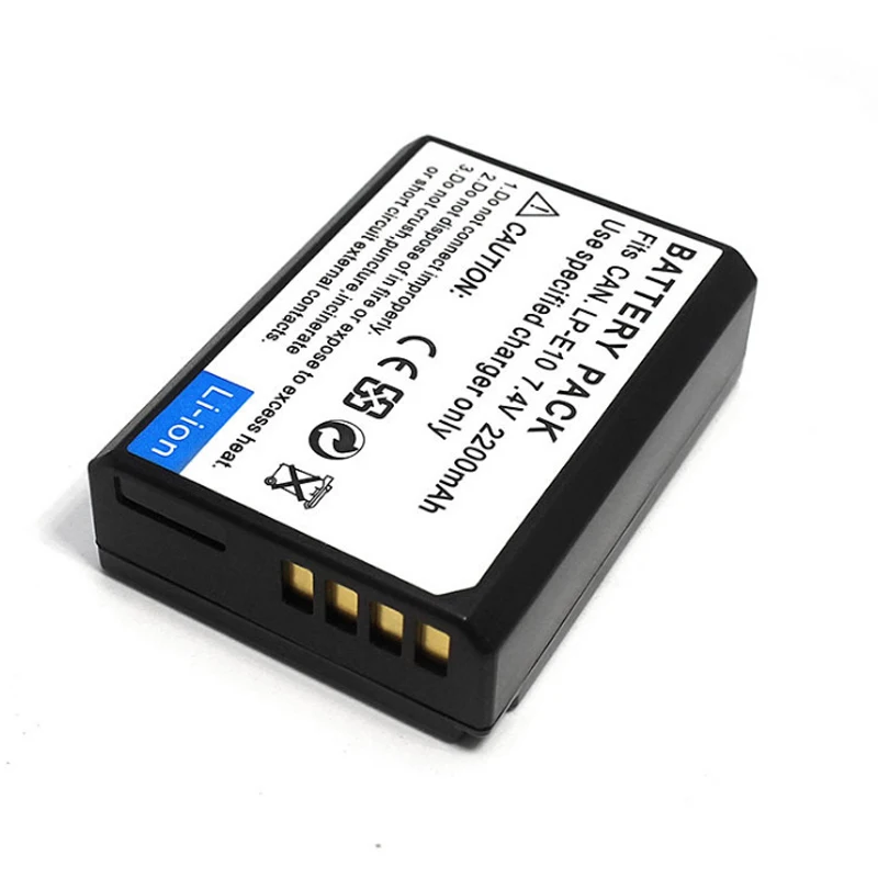 2 шт. LP-E10 аккумулятор LP E10 7,4 V 2200mAh батарея для цифровой камеры Canon 1100D 1200D 1300D Rebel T3 T5 KISS X50 X70 батареи