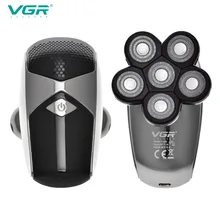 

VGR Electric Shaver 5 in 1 Multifunctional Razor Beard Hair Clipper Nose Hair Trimmer 6 Blade Bald Shaving Digital Display V-320