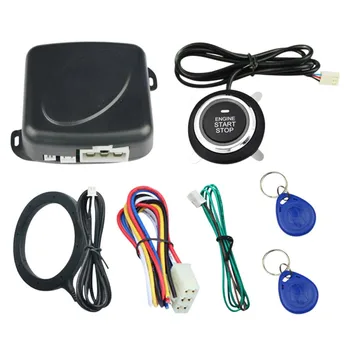 

Auto Car Alarm One Start Stop Engine Starline Push Button RFID Lock Ignition Switch Keyless Entry Starter Anti-theft Alarm