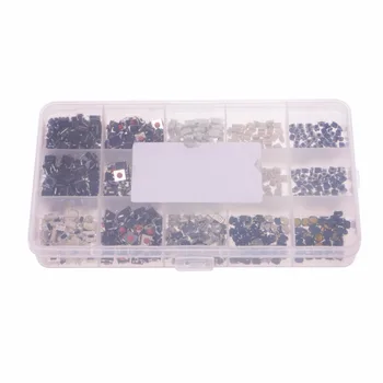 

750 Pcs 15 Value Tactile Push Button Switch Micro Switch Momentary Assortment Kit Touch On/Off Switches