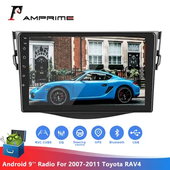 

AMPrime Android 9'' HD Mirror Car Radio Player Multimedia Player GPS Navigation Audio WIFI Player For 2007-2011 Toyota RAV4
