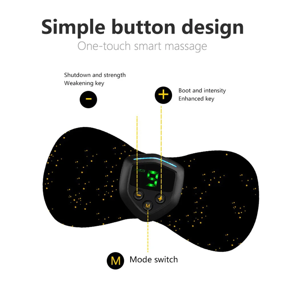 Muscle Stimulator Trainer Neck Arm Exerciser Portable Body Building Machine Weight Loss Trainer Fat Burning Vibration Massager