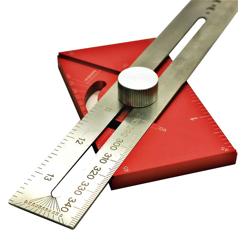 US $22.24 Woodworking DIY Angle Scribing Steel Ruler Positioning Block Scriber Line Gauge Dividing Line Ruler For Carpentry Measuring Tool