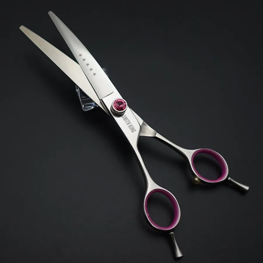 7 inch Left-handed pet grooming scissors,7〞Straight scissors+curved scissors+thinning scissors+steel com+leather bag/case/kits
