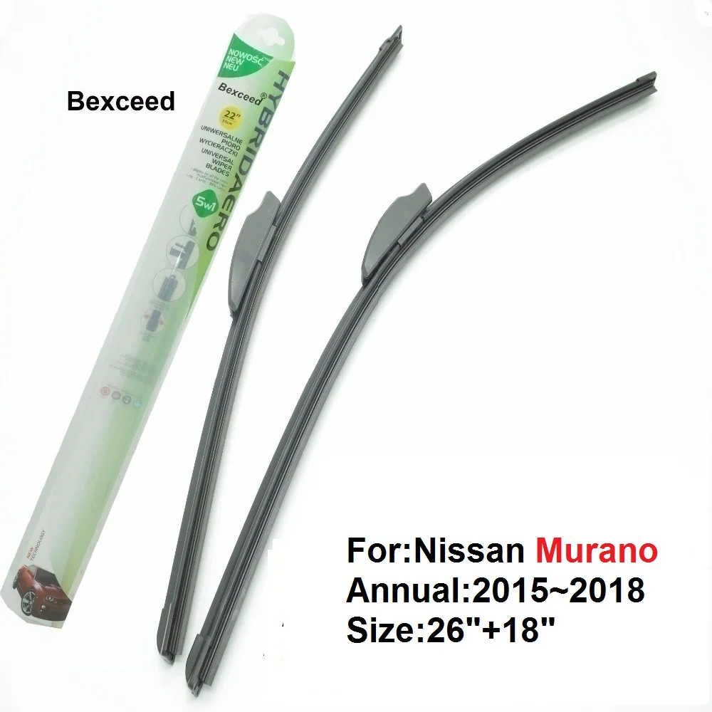 Wiper Blade for Nissan Murano 26"+18" Bexceed of Car Windshield Flat