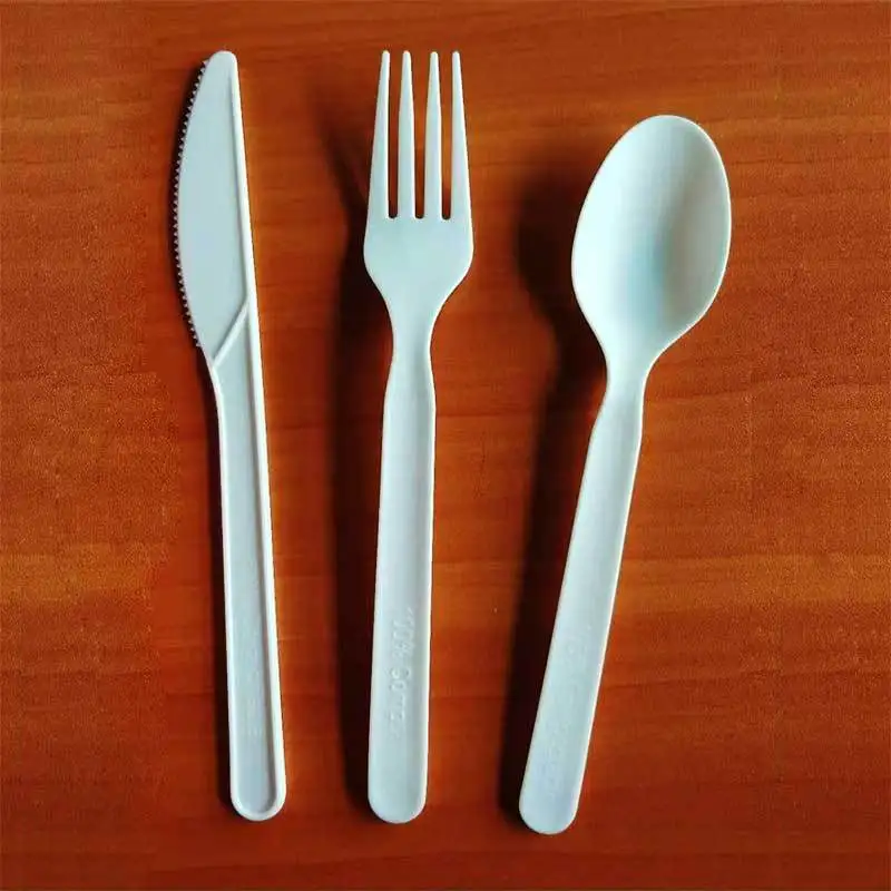 

Manufacturers Wholesale PLA Corn Starch Tableware 100% Degradation Export CPLA Knife, Fork And Spoon Environmentally Friendly PL