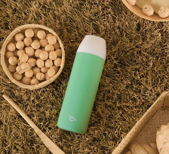 Xiaomi Mijia поцелуй рыбок чашка умный датчик чашка умная вакуумная термобутылка с 3 фильтром OLED температурный экран - Цвет: Зеленый