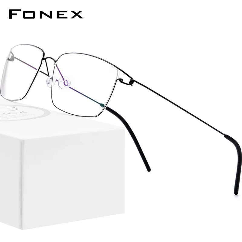 FONEX Titanium Alloy Glasses Frame Men Prescription Eyeglasses New