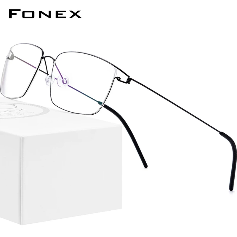 Fonex Titanium Alloy Glasses Frame Men Prescription Eyeglasses New ...