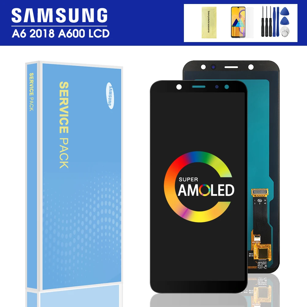 Оригинальный 5 6 ''ЖК дисплей для Samsung Galaxy A6 2018 A600 A600F SM A600FN сенсорный экран
