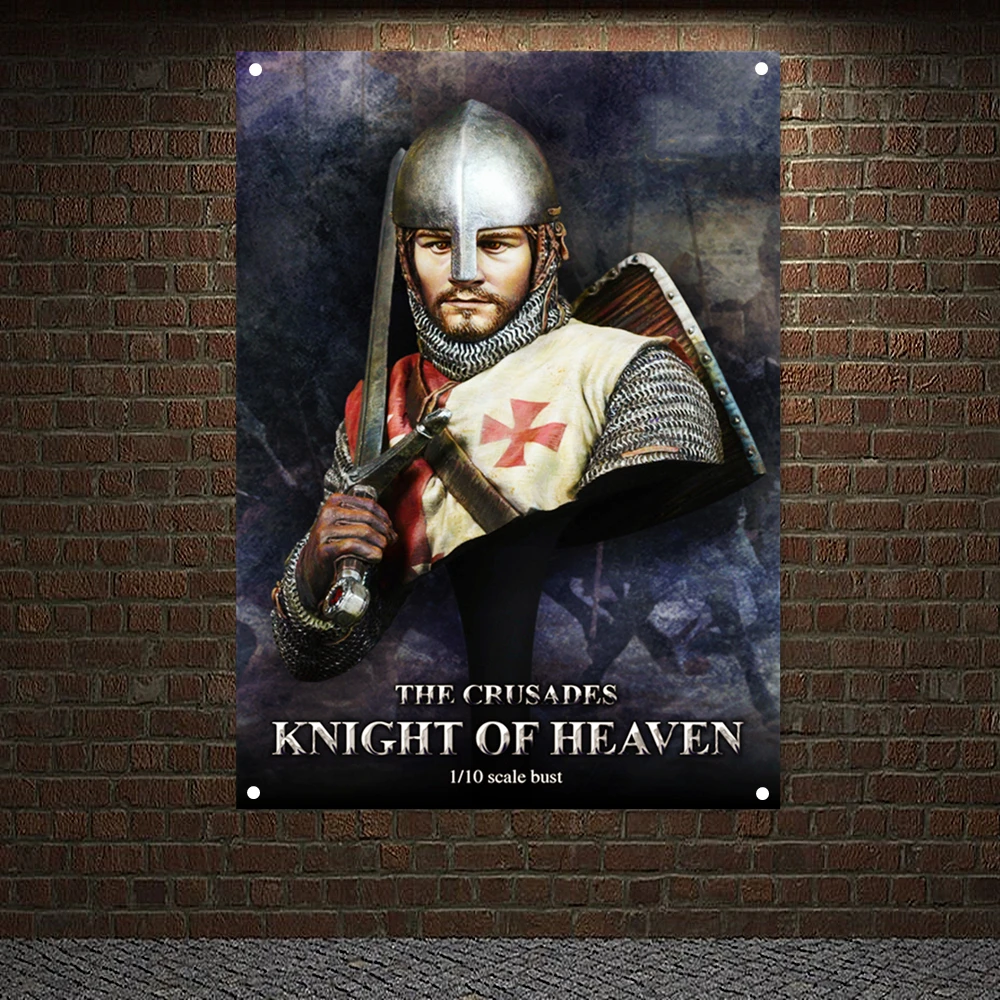 

Knights Templar Armor Banners Flags Wall Sticker Crusader Posters Tapestry Living Room Decoration Canvas Painting Wall Hanging 3