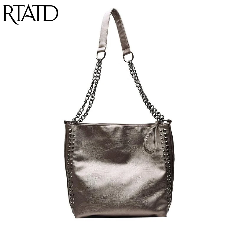 

Women's Bag 2019 New Casual High Capacity Ladies Handbag For Female Shoulder Crossbody Rivet Tote