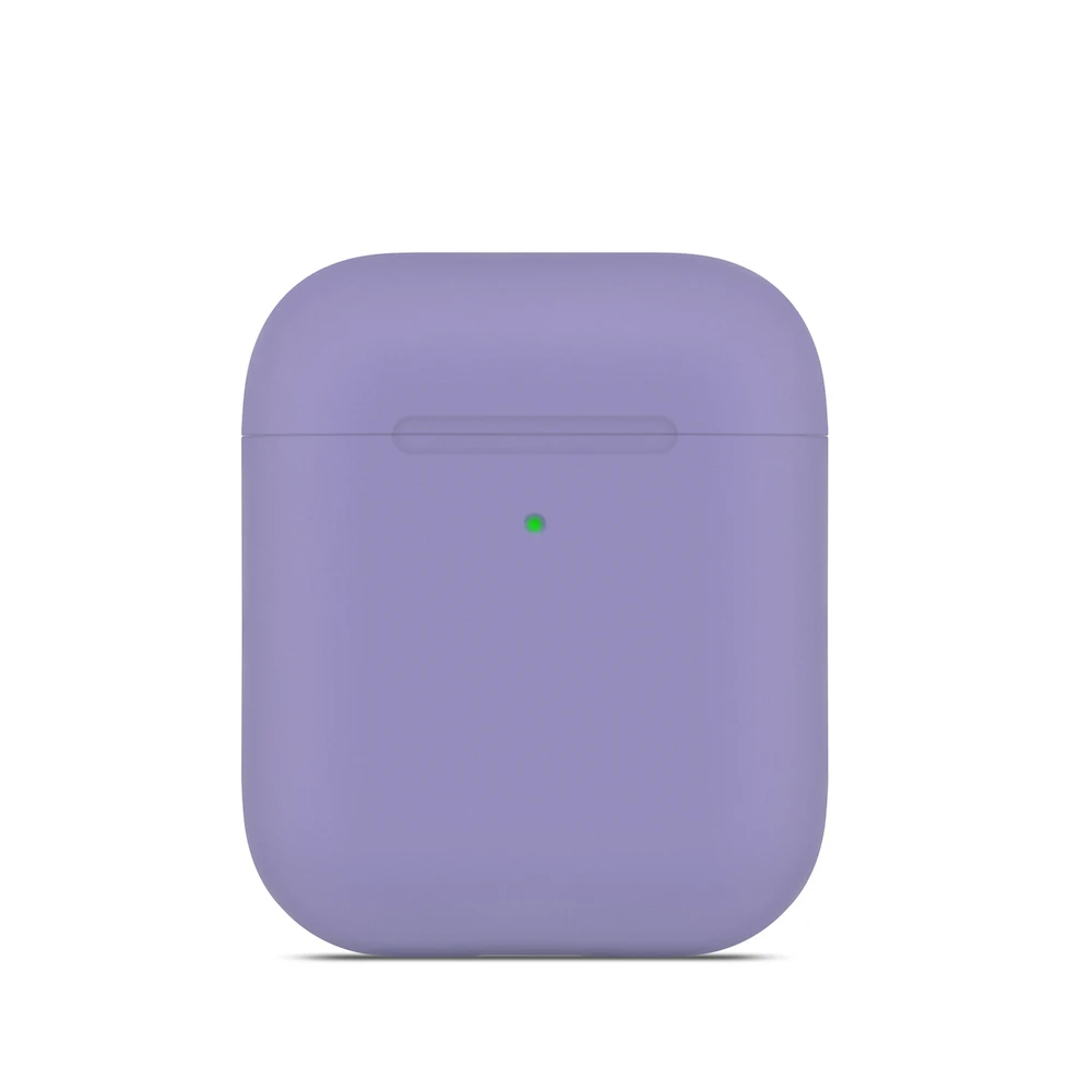 Macaron ультра тонкий чехол для наушников для Airpods чехол милый силиконовый Bluetooth наушники защитный чехол-2 поколения 20 цветов - Цвет: 15
