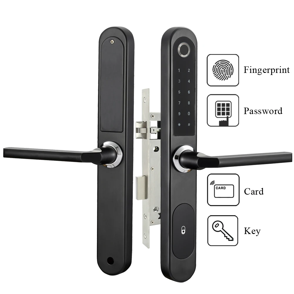 Digital Sliding Door Lock Keyless Smart Biometric Fingerprint Door Lock With Small Mortise For Office and Home