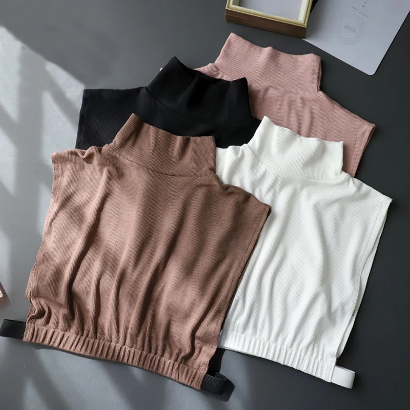 

Solid Color Turtleneck Fake Collar for Women's Shirt Vest-style Half-high False Collar Detachable Collar Decorative