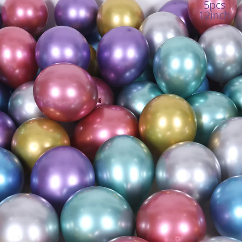 16 дюймов счастливый Новогодний набор воздушных шаров год вечерние украшения воздушный шар Счастливого Рождества украшения для дома navidad - Цвет: 5pcs metallic ballon