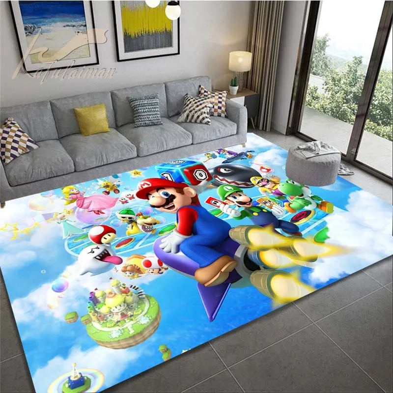 Мультяшные ковры в стиле аниме Super Mario для гостиной спальни большой коврик