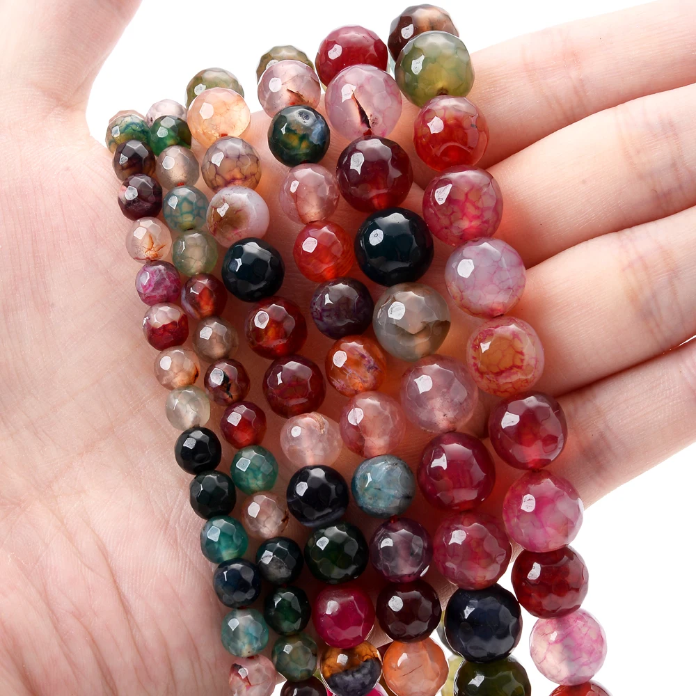 NaturalStoneBeadsFactedTourmalineLooseSpacerBeadforJewelry