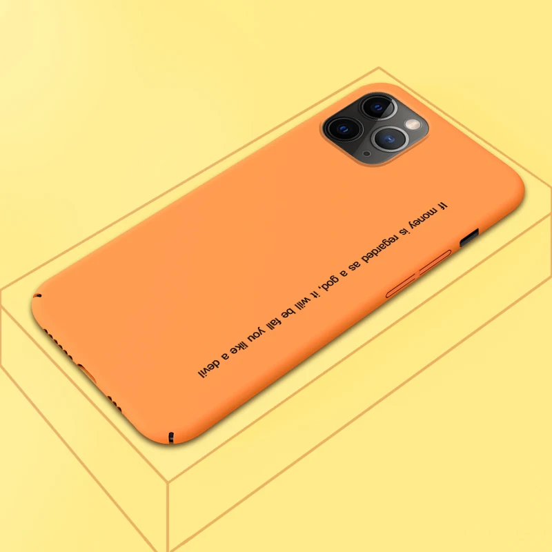 Ультратонкий Мягкий чехол для телефона ADKO с сенсорным экраном для iPhone 11 красочный матовый чехол с надписью для iPhone 11 Pro Max - Цвет: Orange