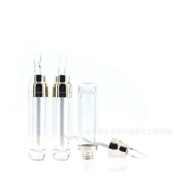 

New gold cap transparent bottle lip gloss tube empty tube spot lip glaze tube customizable logo Wholesale packaging materials