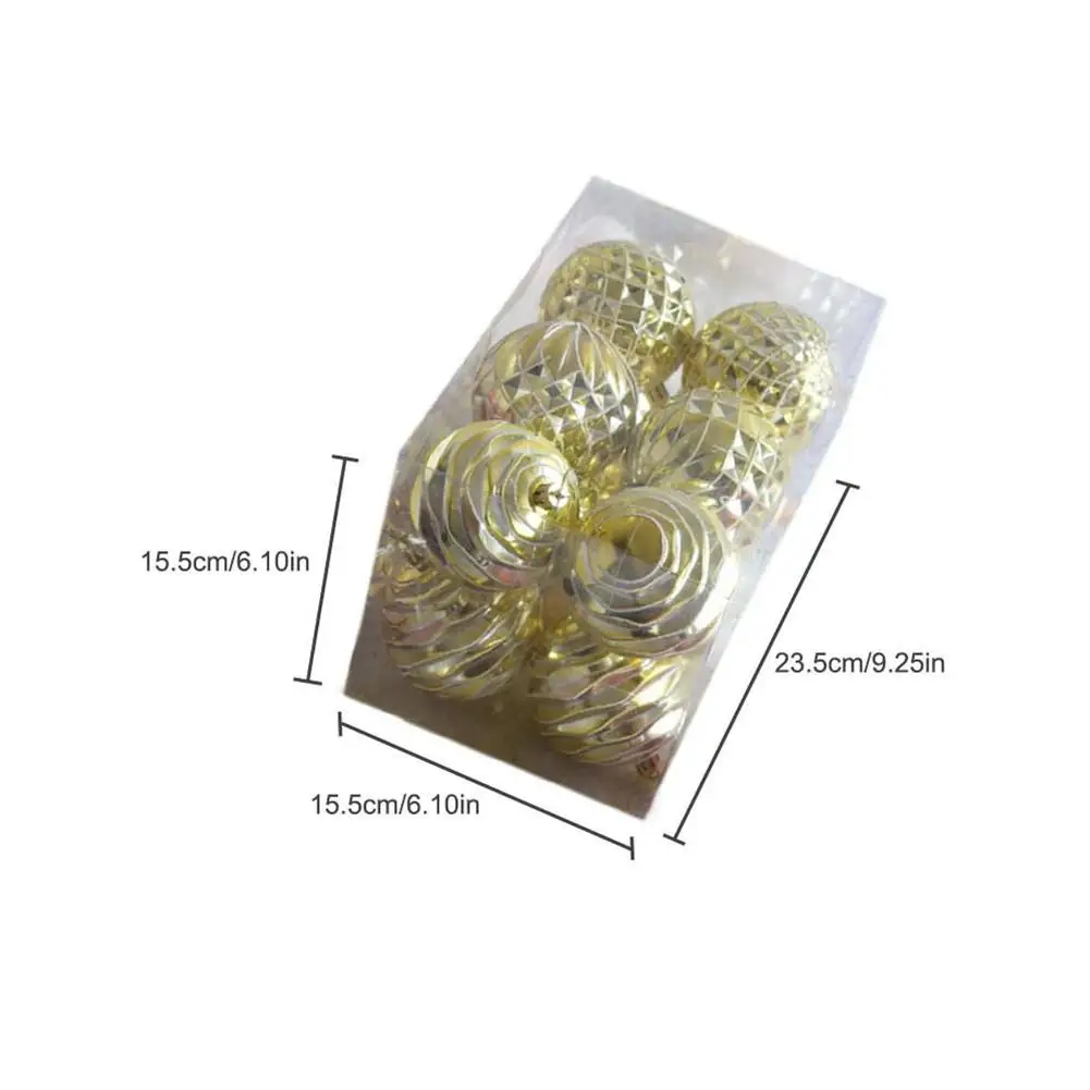 6/8cm New Christmas Tree Decoration Ball Party Christmas Decoration Painted Ball Hanging Ball Decoration New Year Decoration